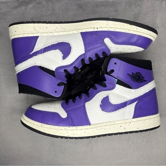 Nike Air Jordan 1 High Zoom Purple White Size 13 CT0978-501 Mens - Picture 6 of 9